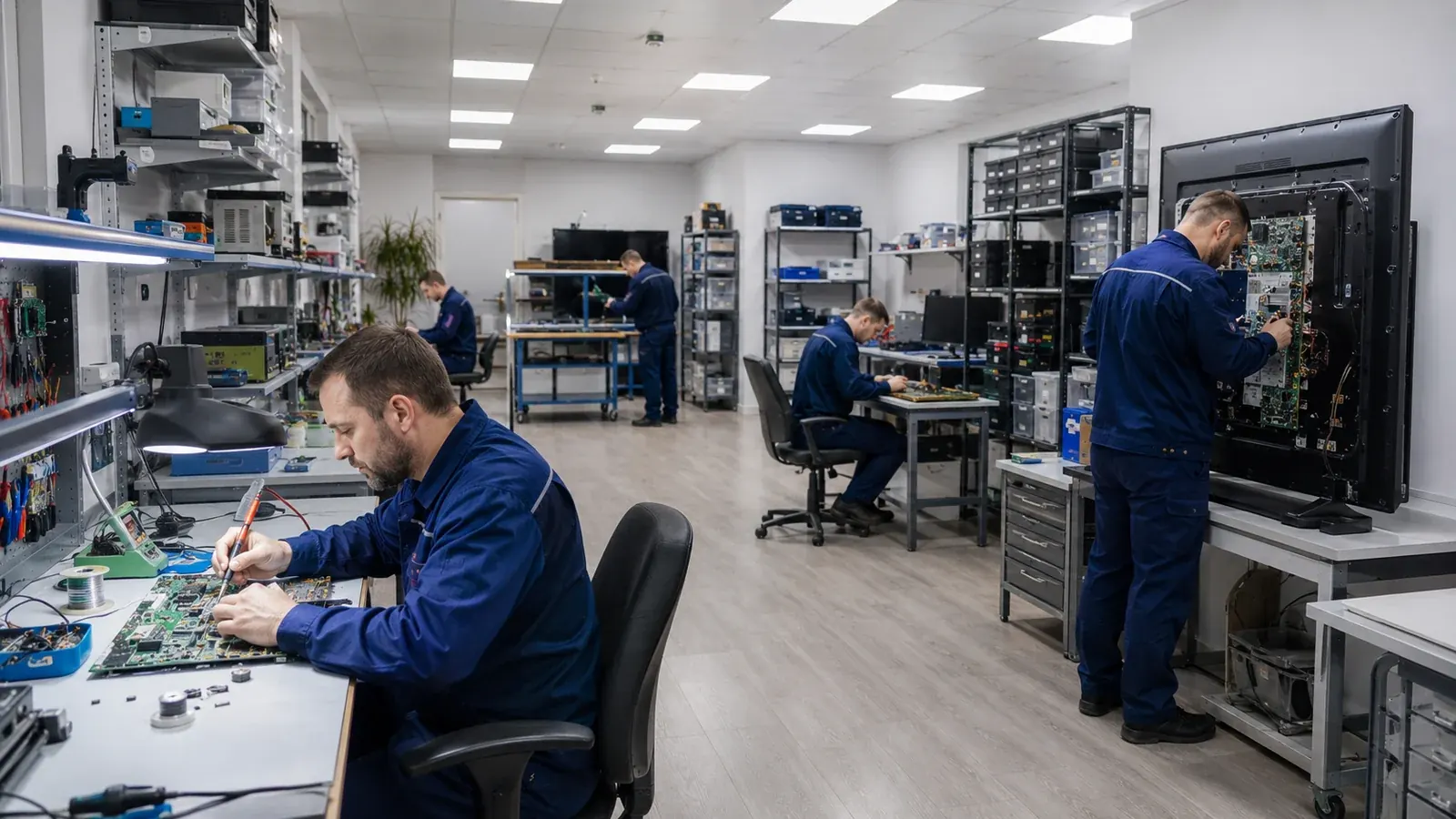 Тестирование телевизора после ремонта